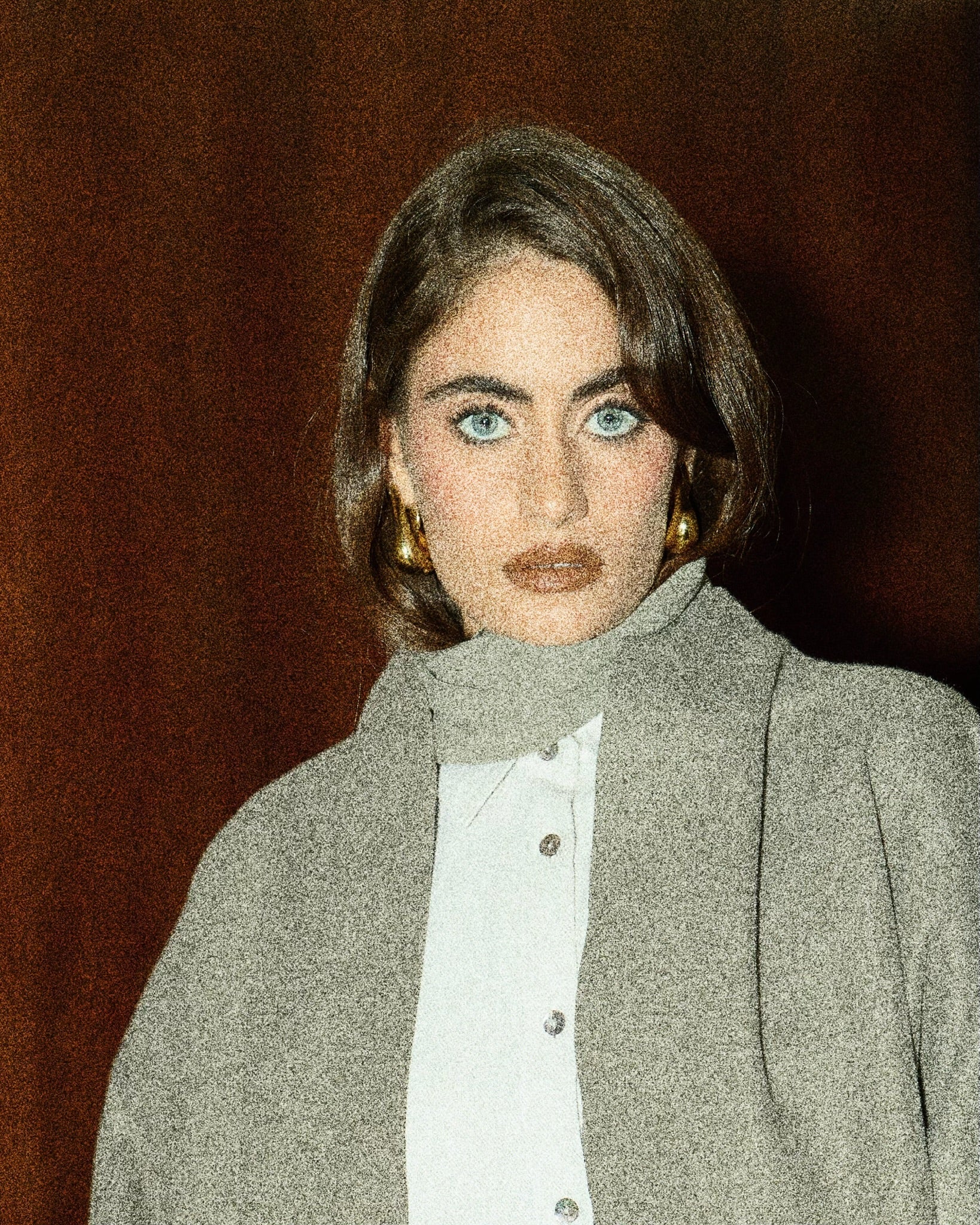 a line pressed wool - beige
