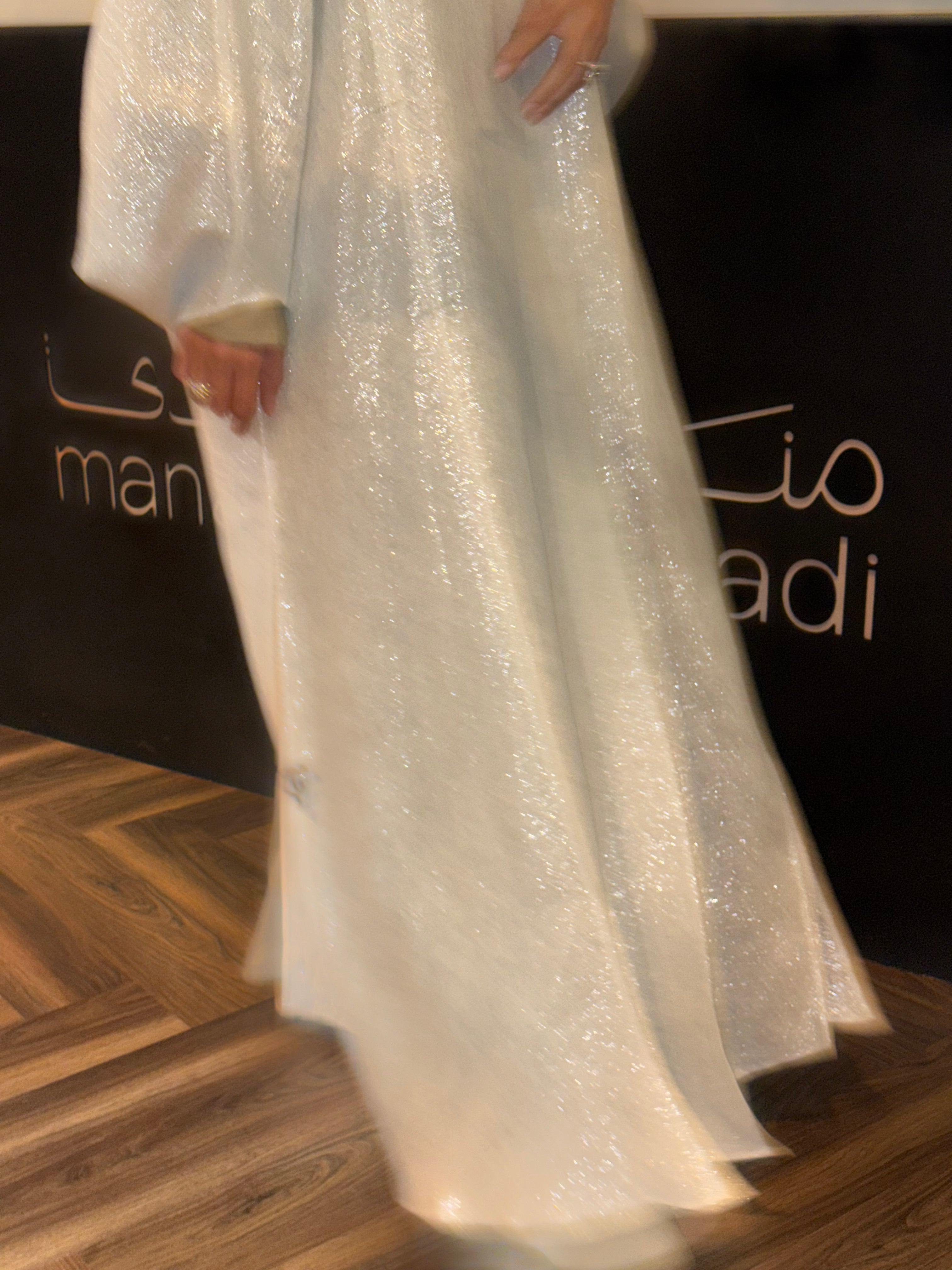hybrid kimono with zircon - white