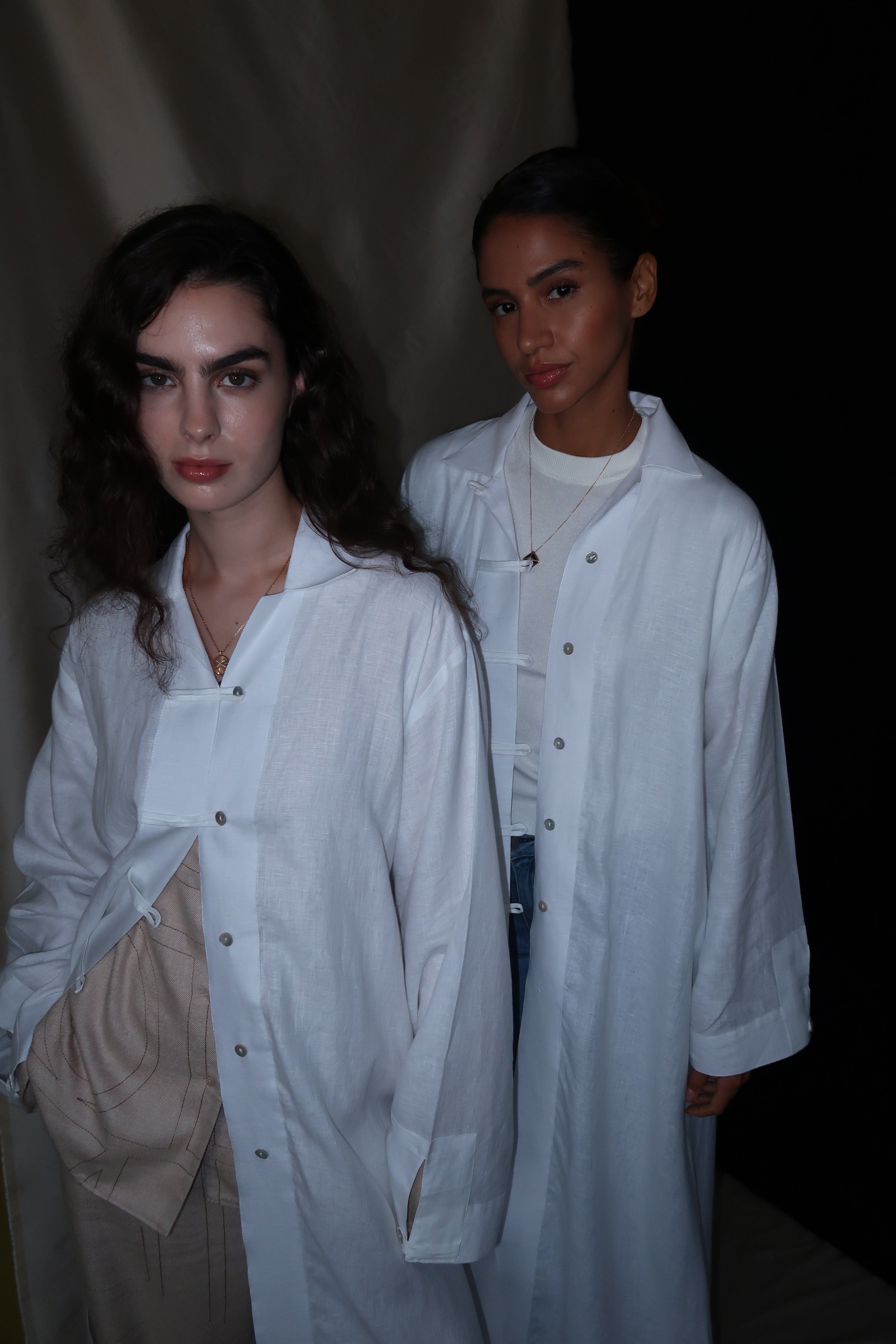 vintage shirt abaya - white