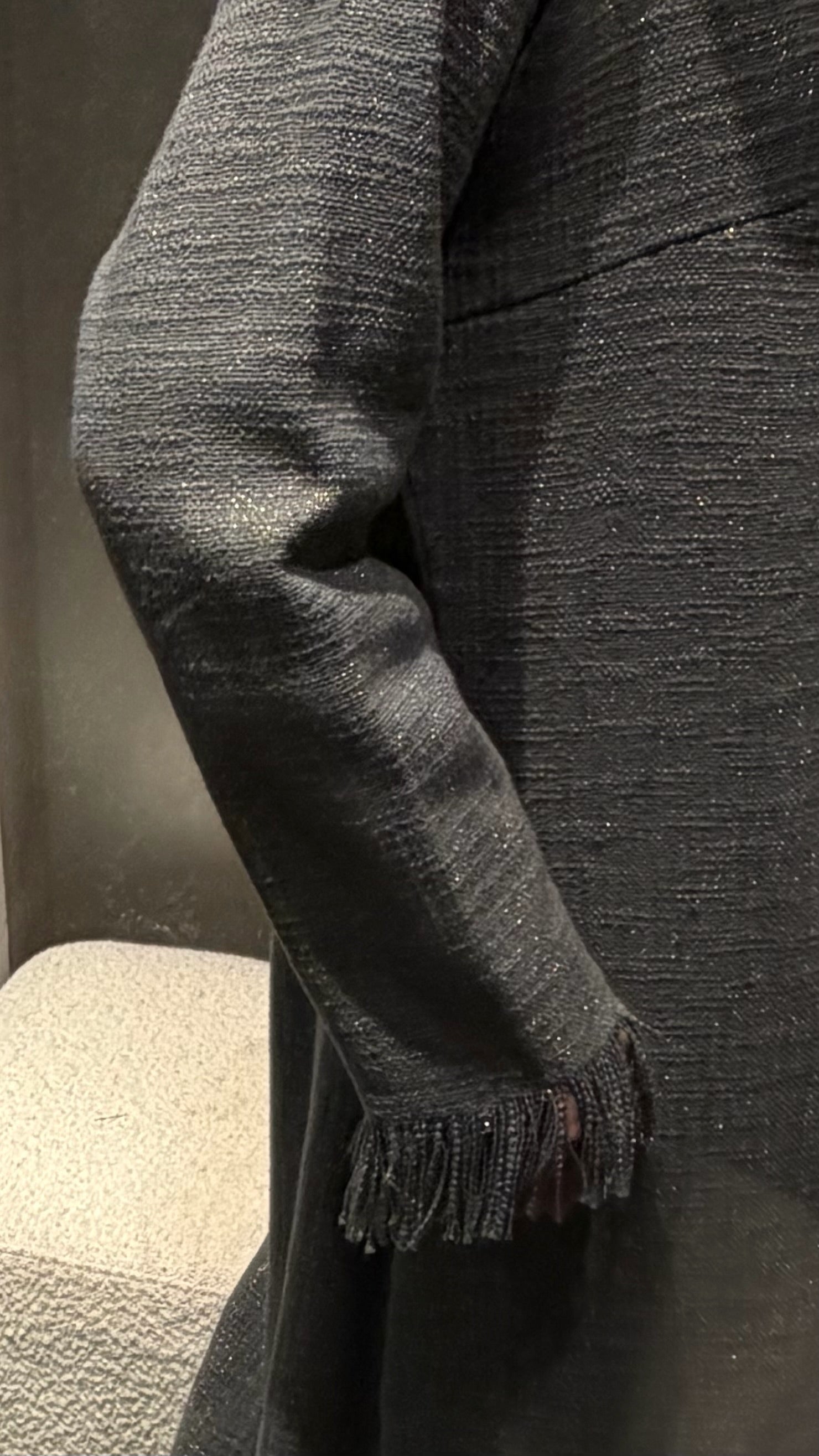 tweed light: metallic thread weave