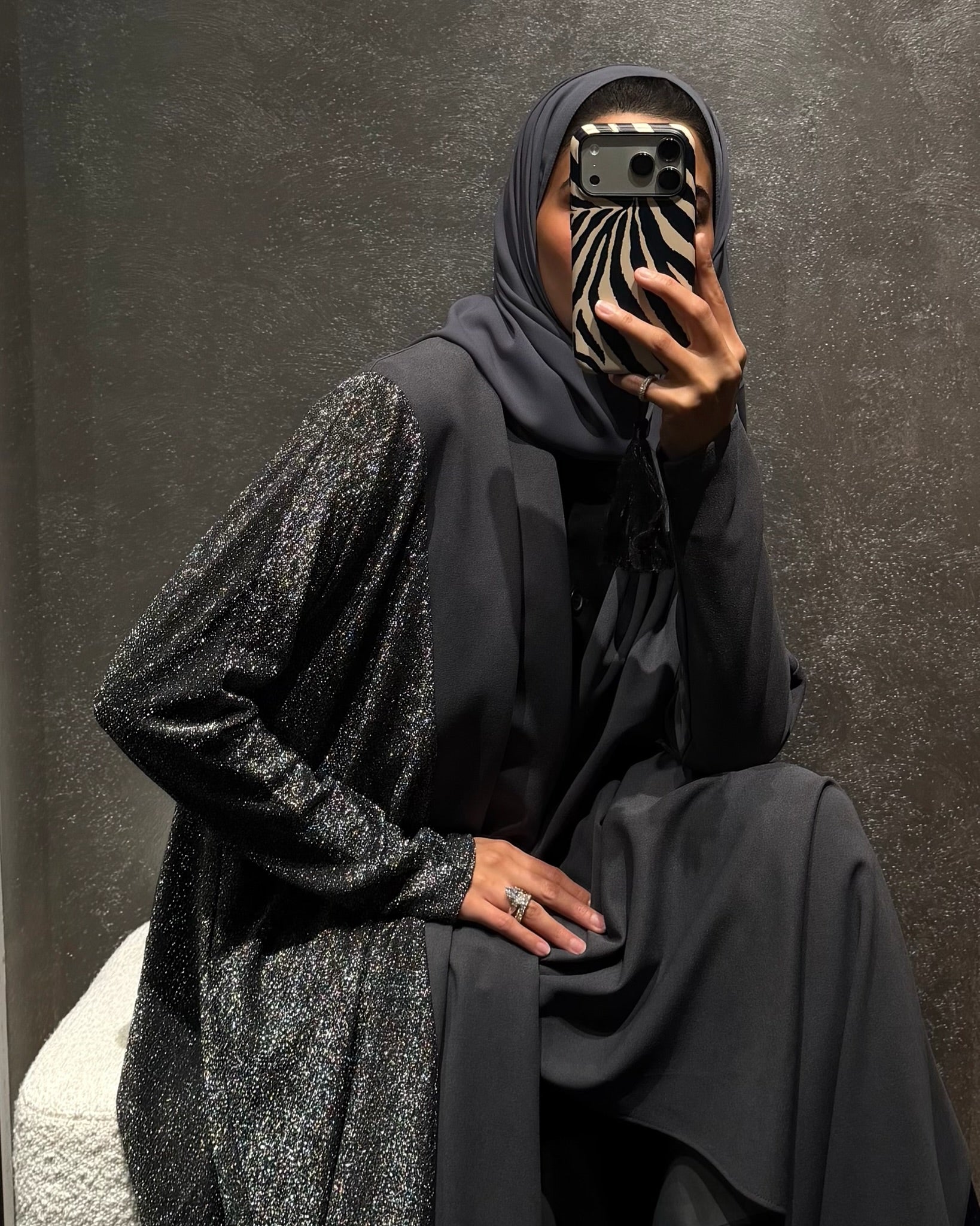 glitter mix - dark gray/gray