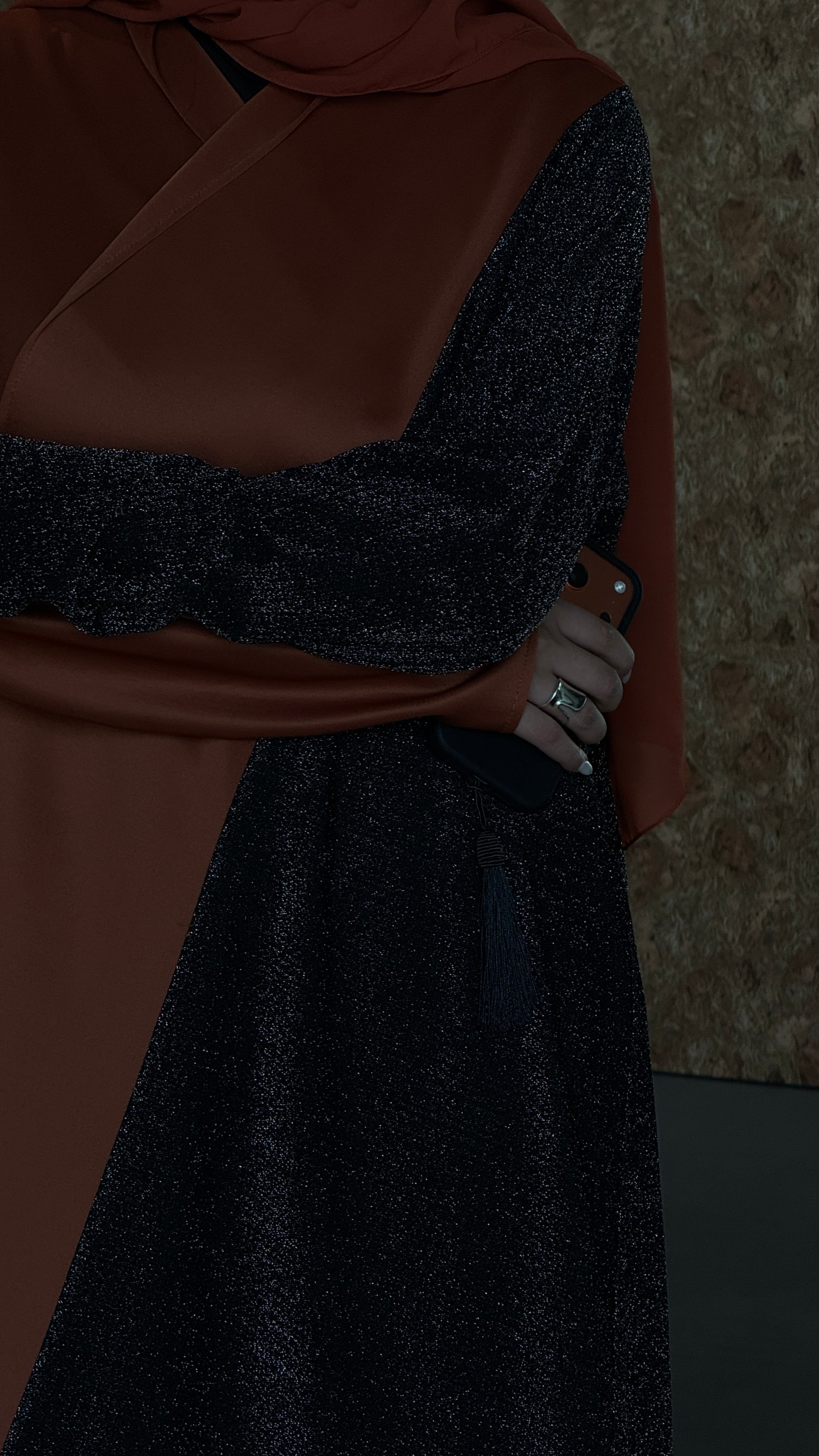 glitter mix - orange/black