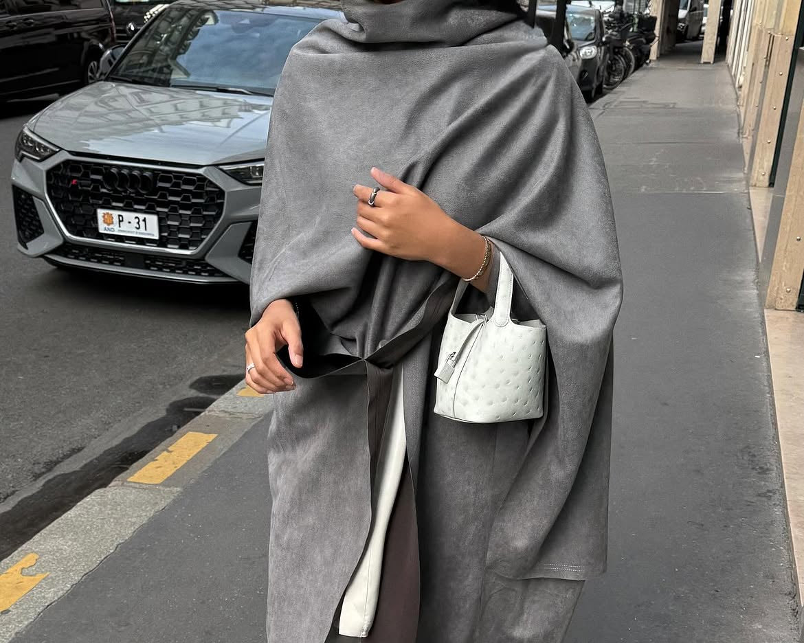 suede throw-on