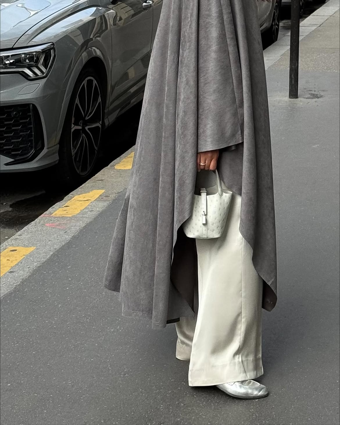 suede throw-on