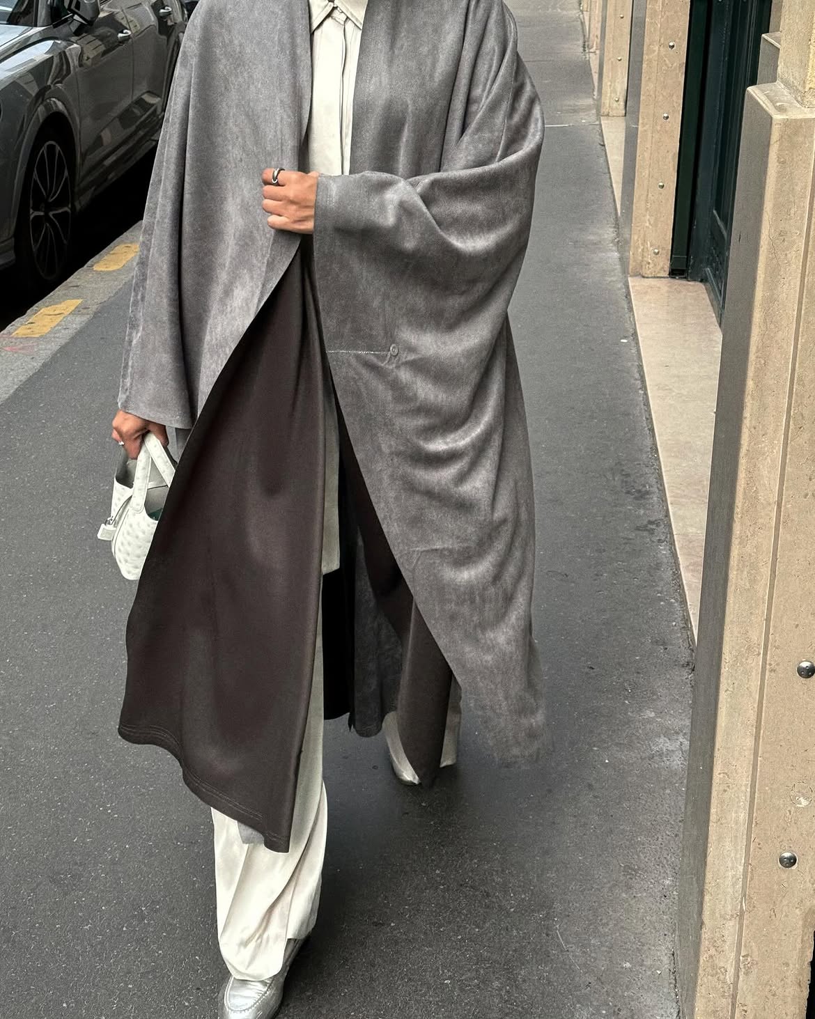 suede throw-on