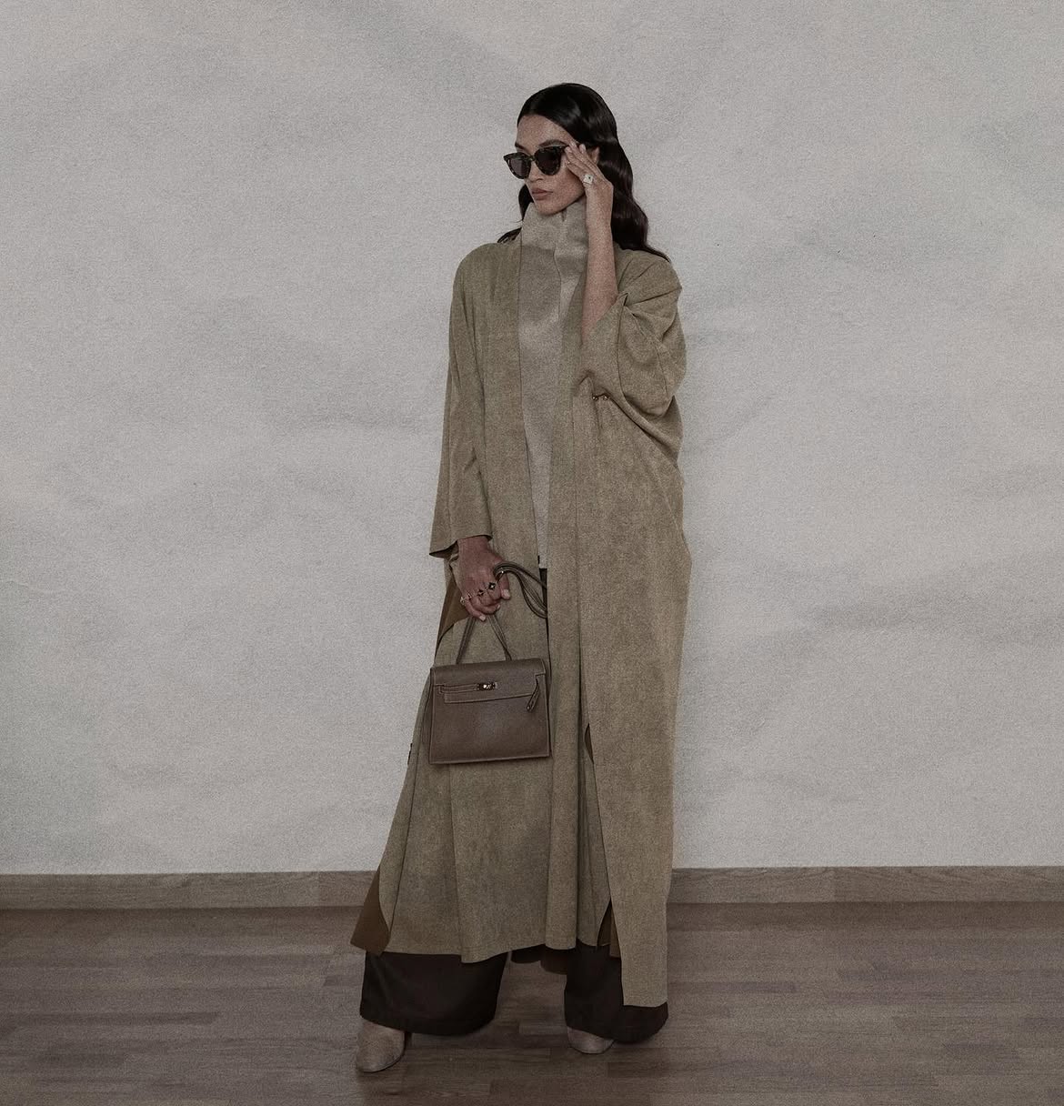 suede throw-on
