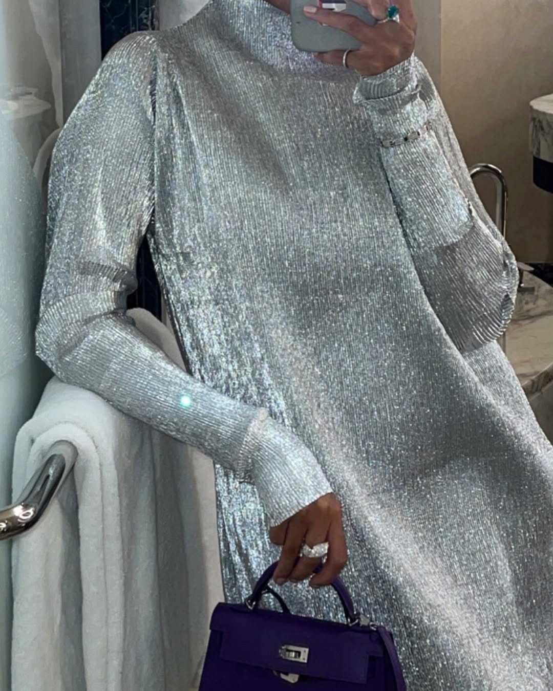 slim sleeve series: silver dress