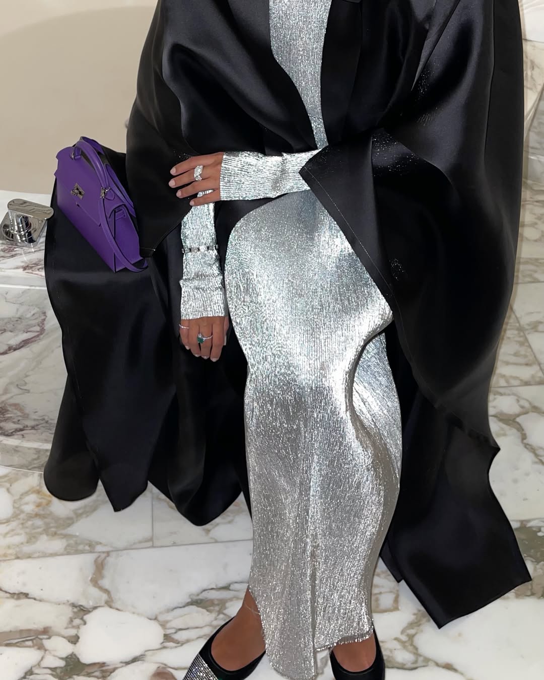 slim sleeve series: silver dress