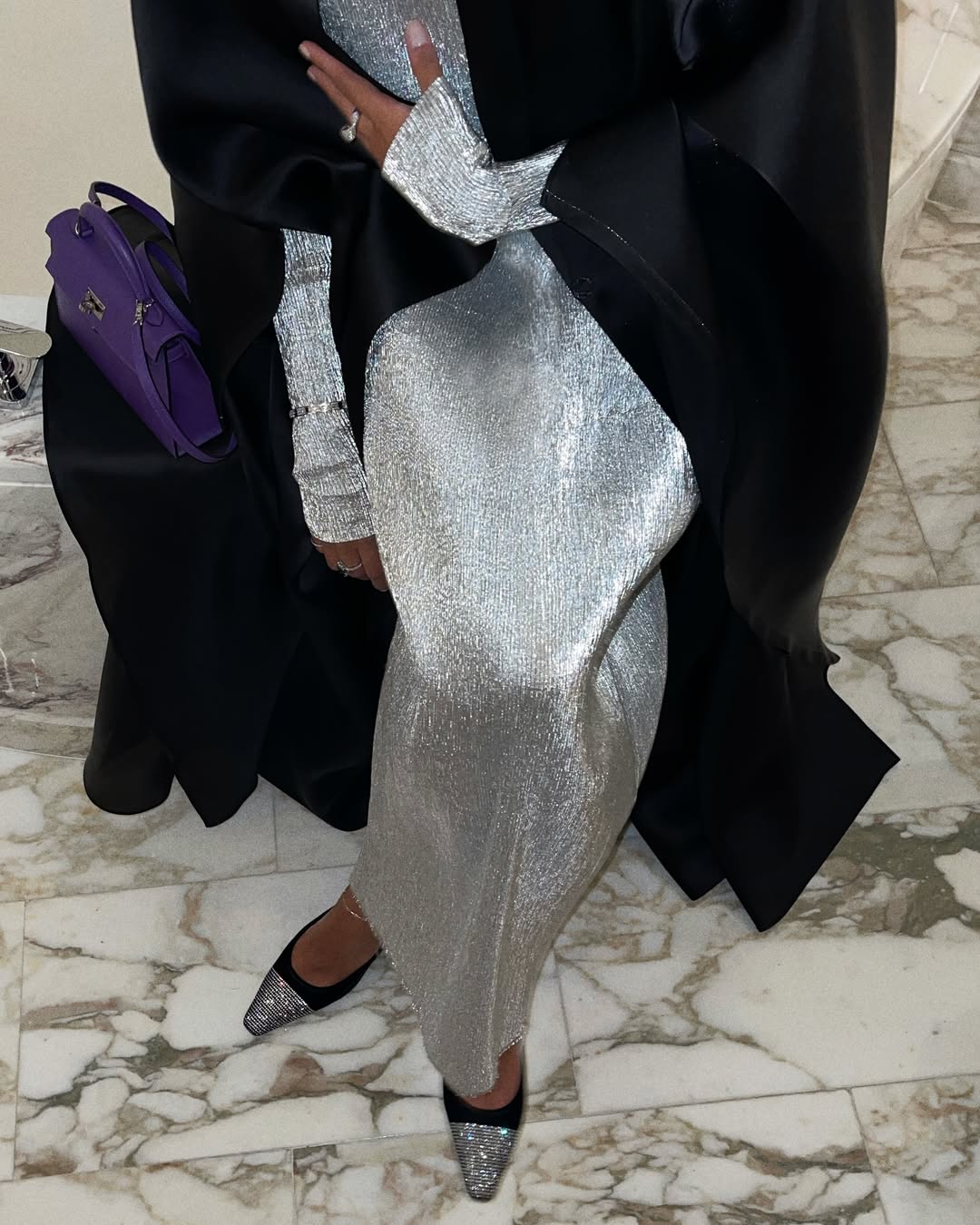 slim sleeve series: silver dress